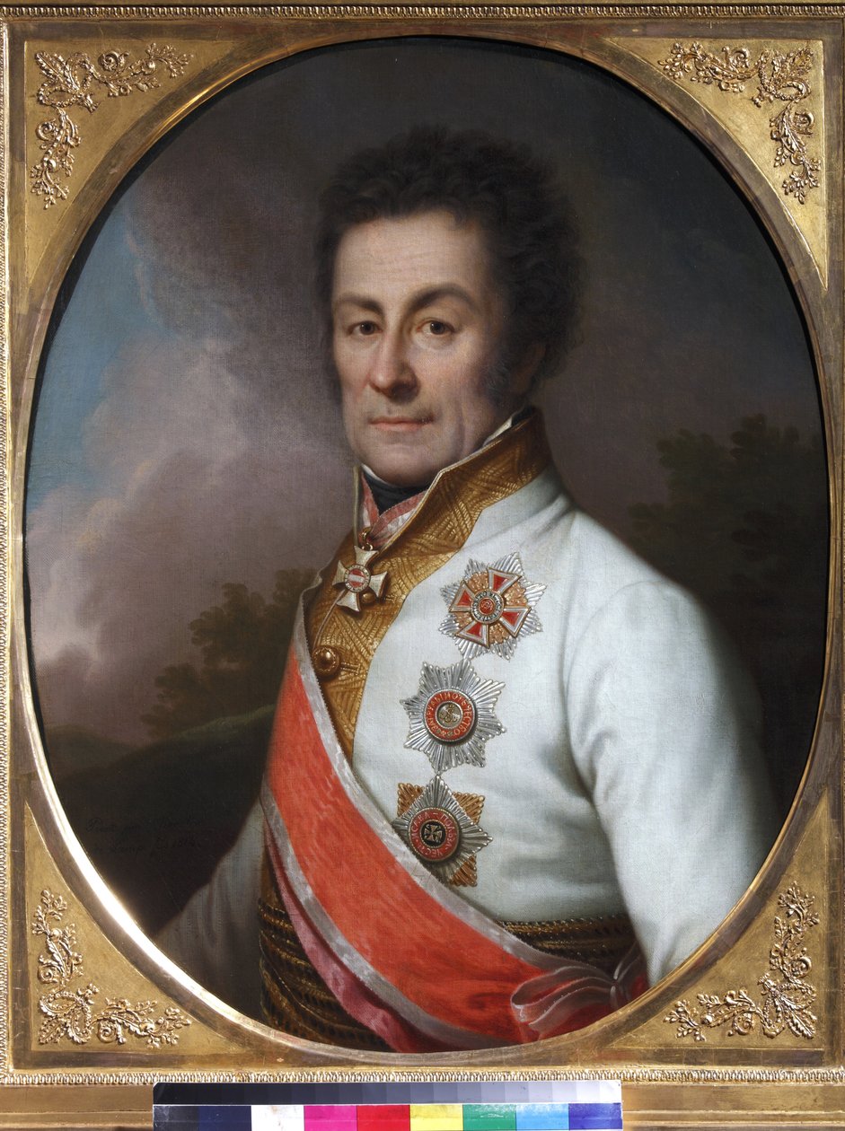 Le General Johan von Klenau 和 Janowitz - Johann Graf von Klenau 将军（1758-1819）的肖像 - Johann Baptist von Lampi, the Younger (1775-1837)。 布面油画 作者 约翰浸信会二世兰皮