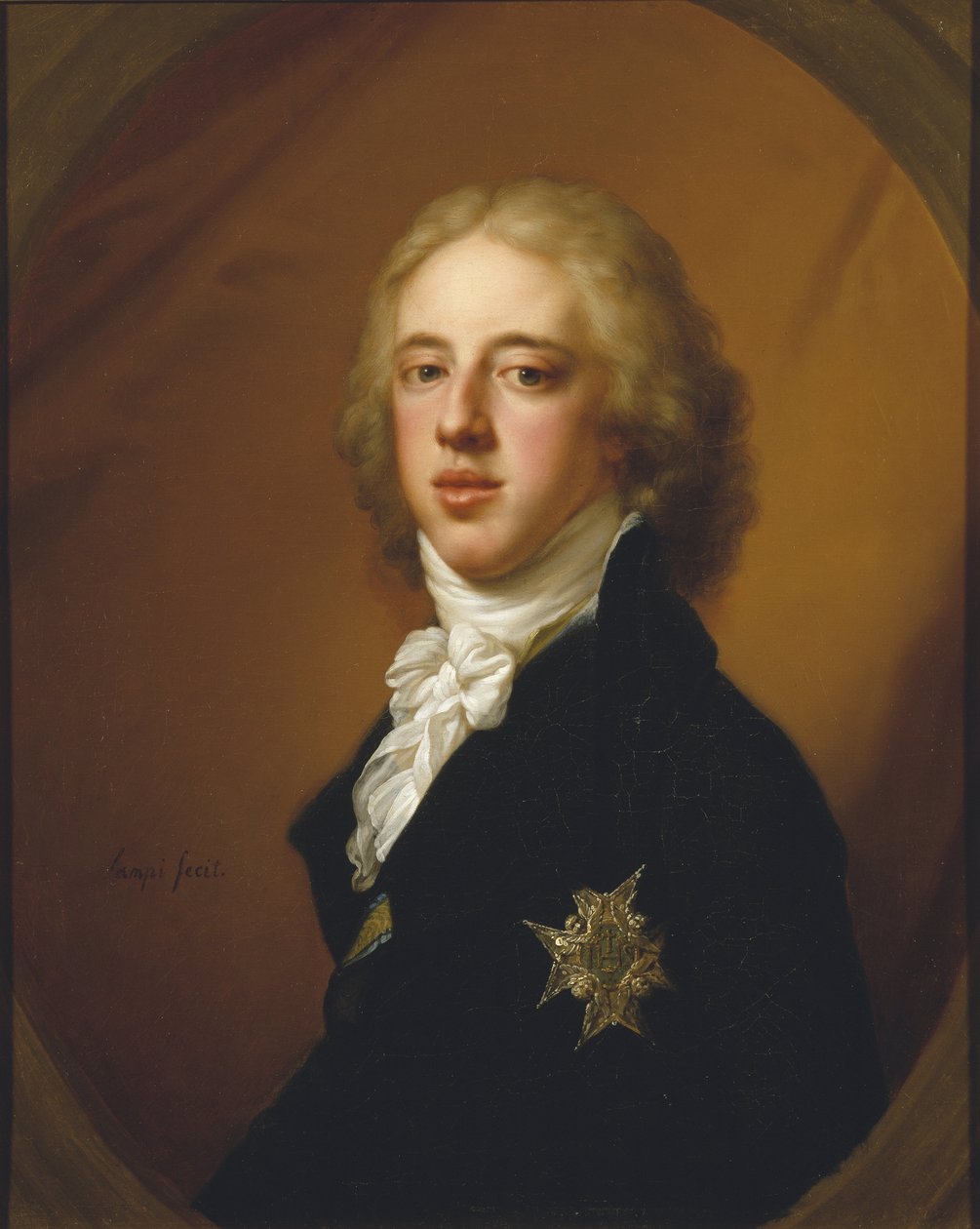 Gustave IV Adolphe de Suede - 瑞典的古斯塔夫四世阿道夫（1778-1837 年）的肖像，作者：老约翰-巴普蒂斯特·冯·兰皮（1751-1830 年）。 布面油画。 尺寸：19,4x14,2 厘米。 斯德哥尔摩国家博物馆 作者 约翰·施洗约翰·兰皮