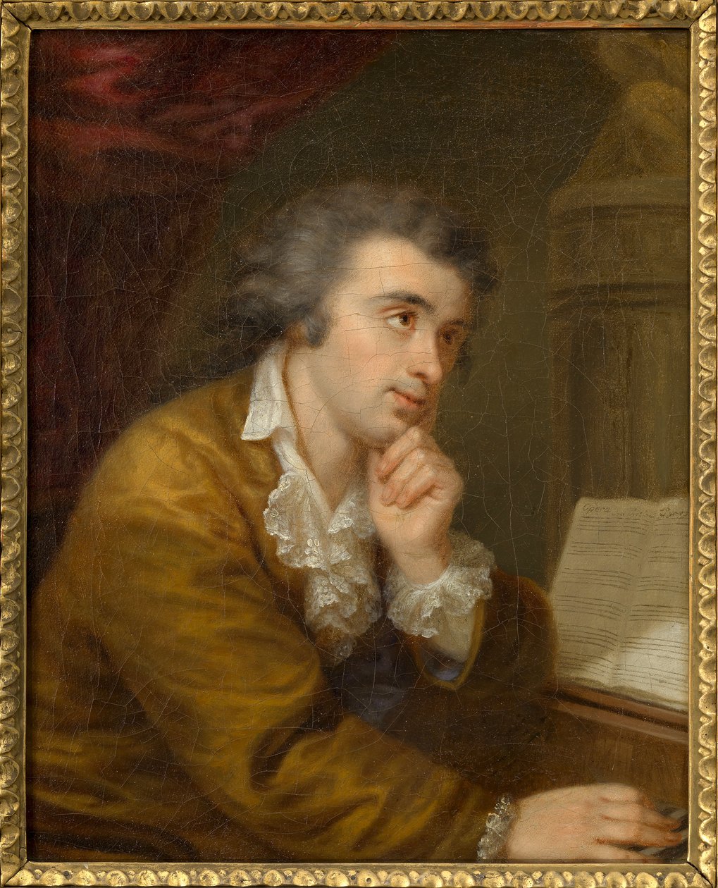 钢琴家和作曲家Joseph Wölfl 1773-1812的肖像，约1795年。 作者 约翰·兰普的约翰·浸信会