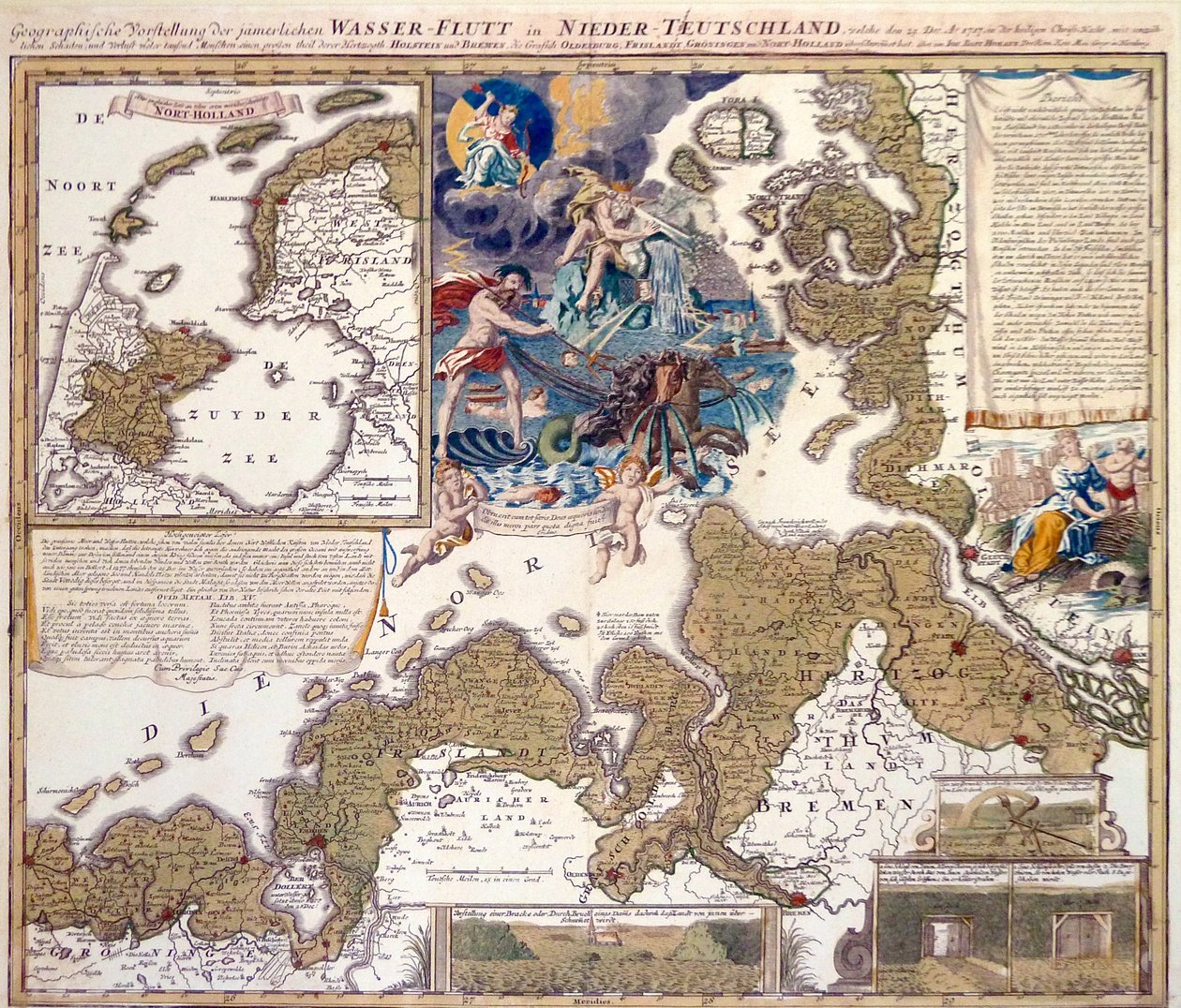1717年圣诞水灾地图 作者 约翰·巴普蒂斯塔·霍曼