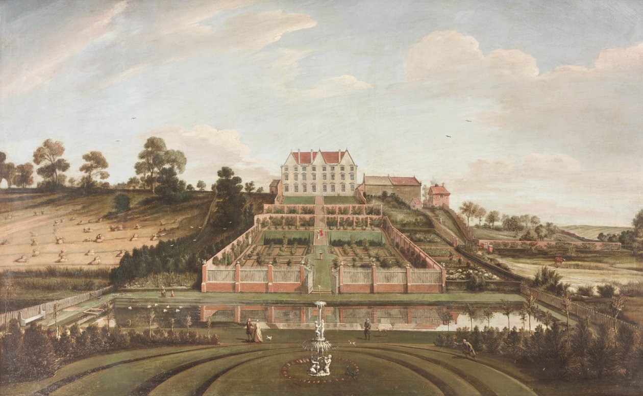 荷兰豪宅与花园，1730年 作者 约翰·巴蒂斯特·布塔兹（Johann Baptiste Bouttats）