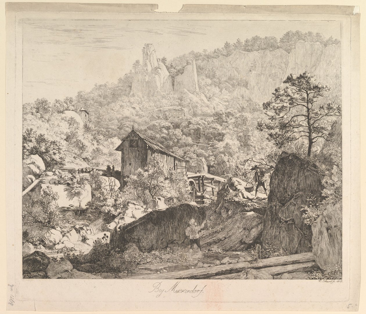 穆肯多夫周围，1818年。 作者 约翰·克里斯蒂安·埃哈德