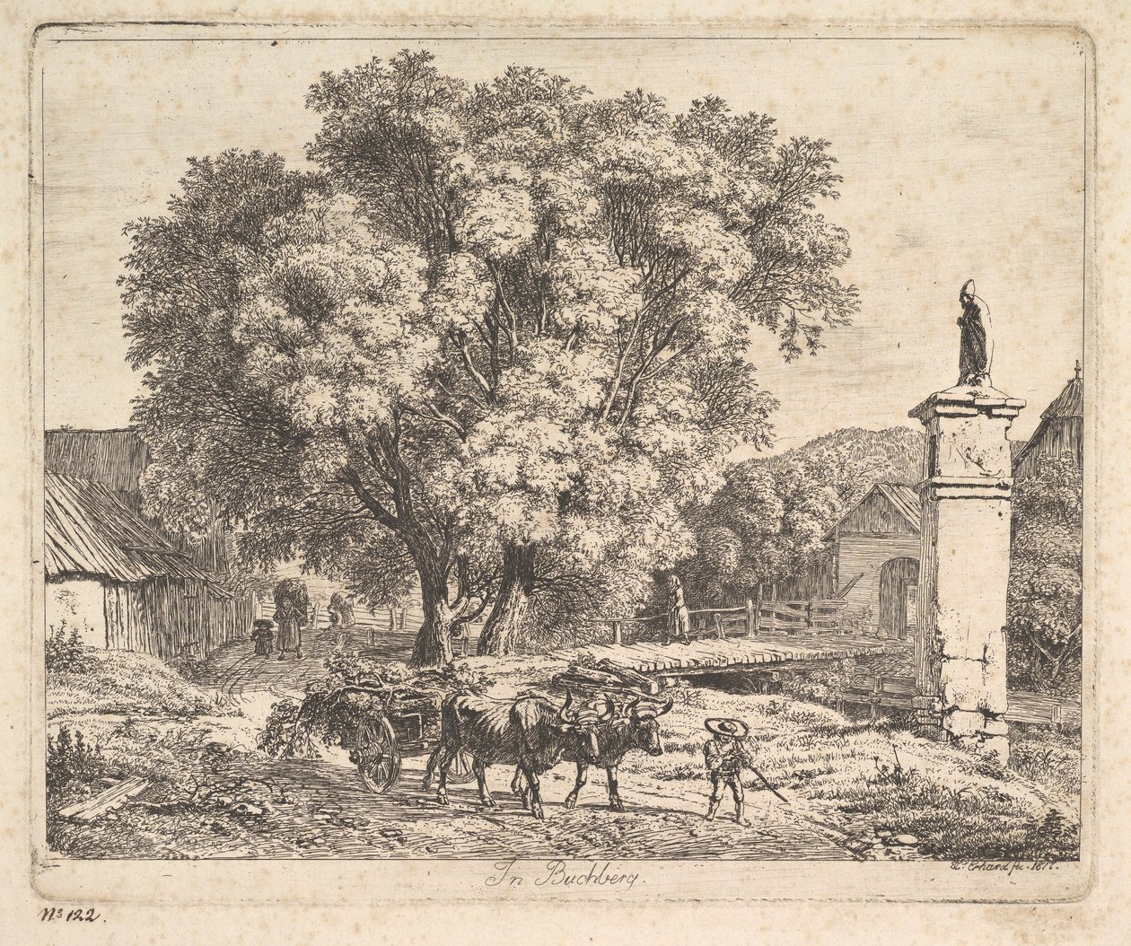 在布赫伯格，1817年。 作者 约翰·克里斯蒂安·埃哈德