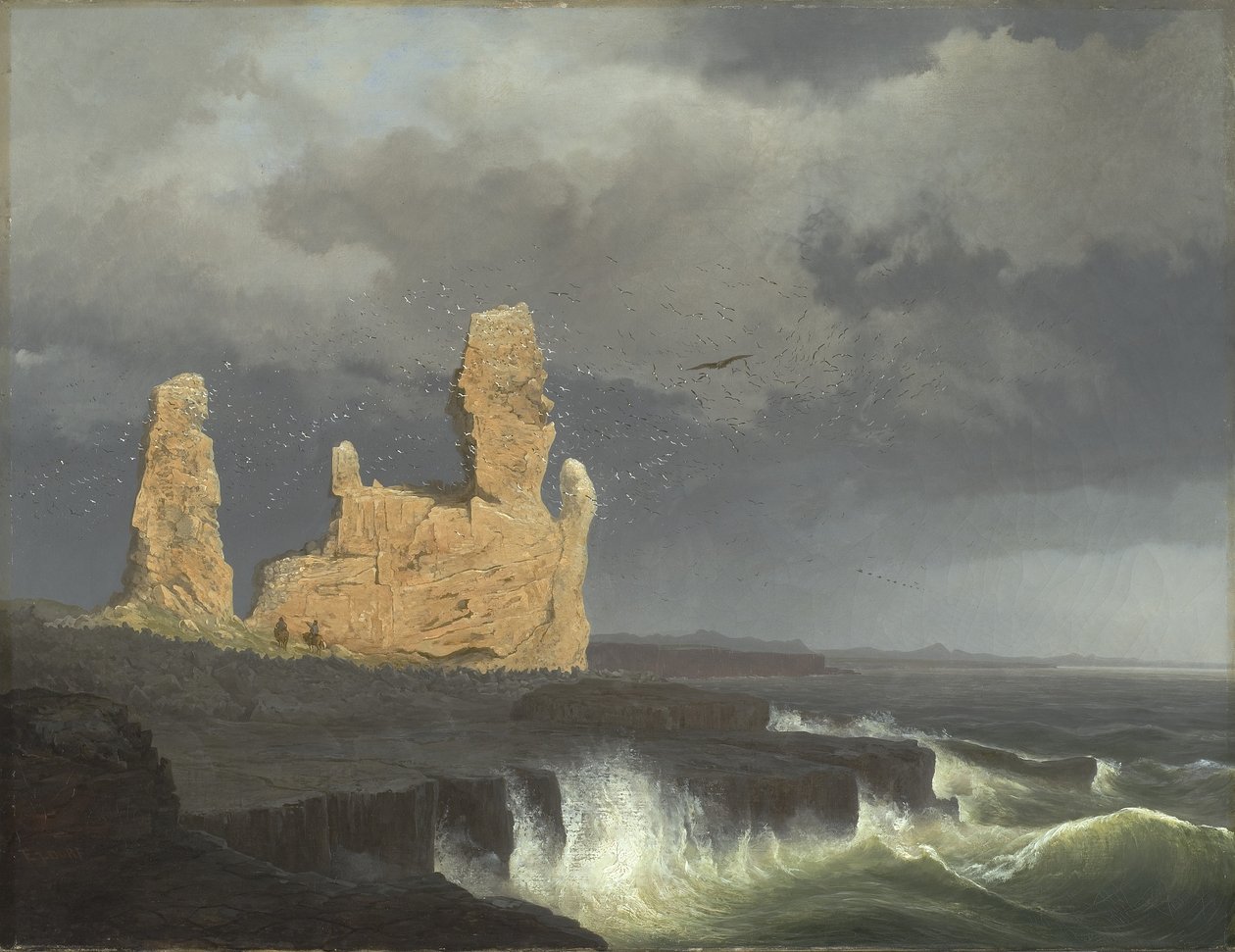冰岛海岸，1889年 作者 约翰·克里斯汀·埃兹多夫（Johann Christian Ezdorf）
