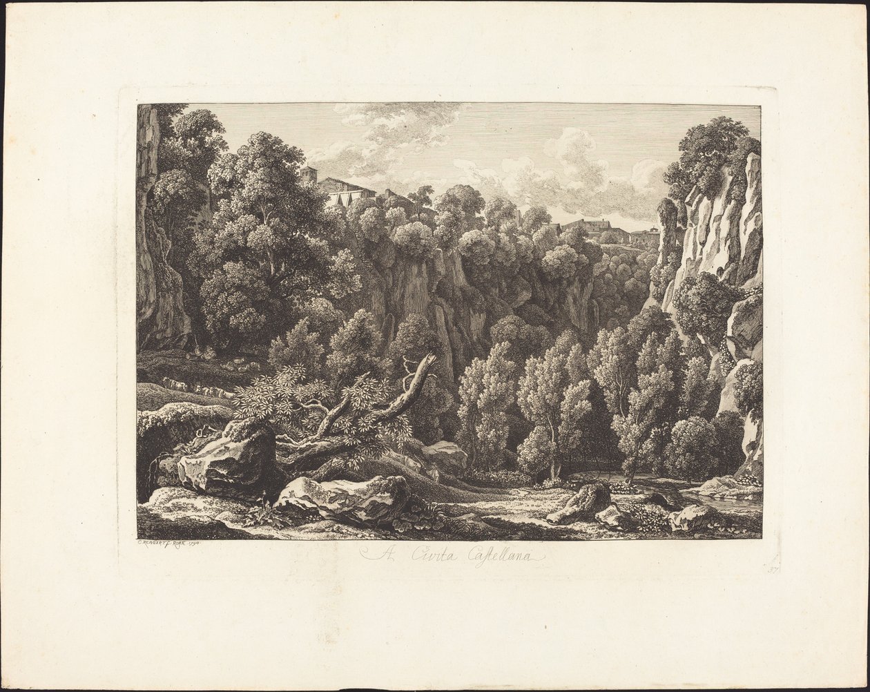 在Cività Castellana 作者 约翰·克里斯汀·赖因哈特（Johann Christian Reinhart）