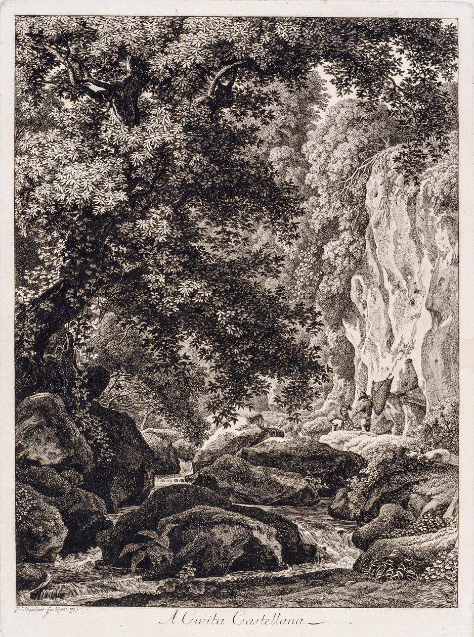 约翰-克里斯蒂安-莱因哈特 A Civita Castellana 1793 年 作者 约翰·克里斯汀·赖因哈特（Johann Christian Reinhart）