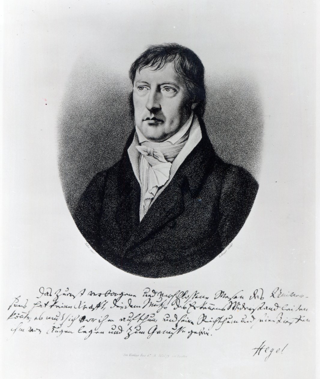Georg Wilhelm Friedrich Hegel，由FW Bollinger雕刻，1825年 作者 约翰·克里斯蒂安·谢勒