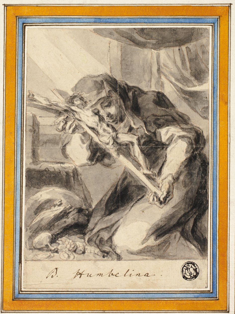 Beata Humbelina with Crucifix，约1700年 作者 约翰·克里斯托夫·利施卡（Johann Christoph Lischka）