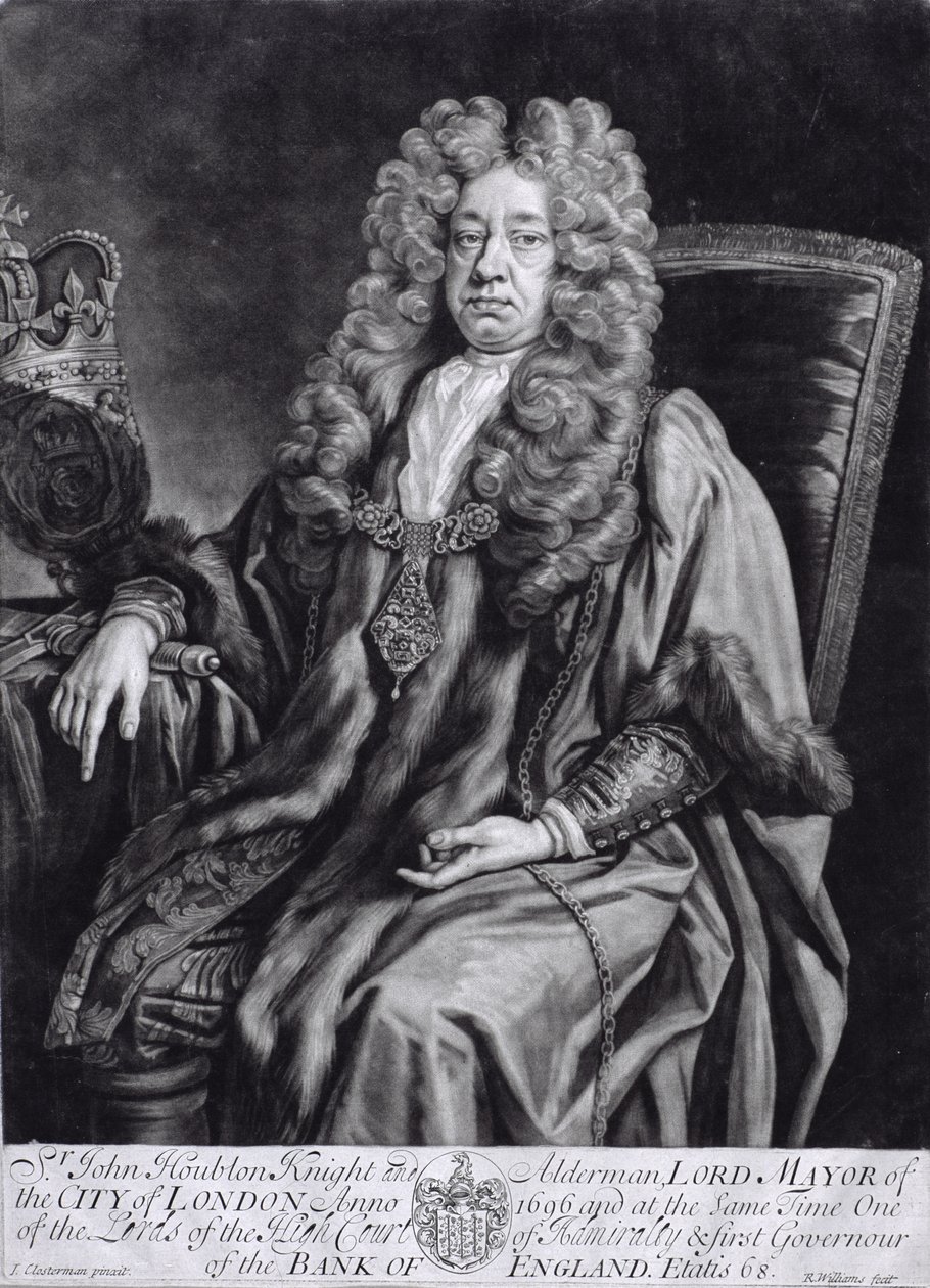 John H. Houblon爵士（1632-1711）由R. Williams雕刻 作者 约翰·克洛斯特曼
