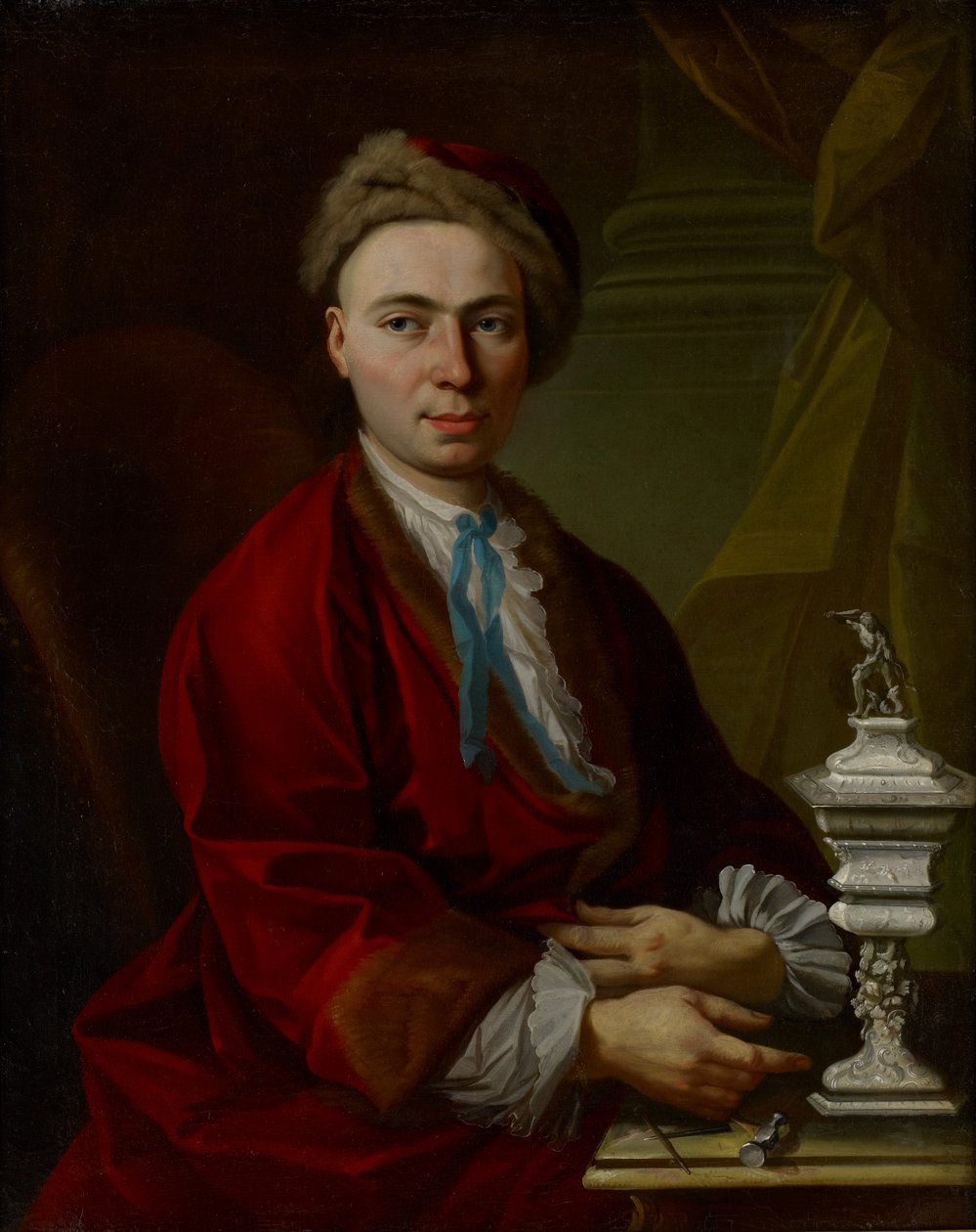 Silversmith Johann Friedrich Baer的肖像，1770年 作者 约翰·丹尼尔·海姆利希（Johann Daniel Heimlich）