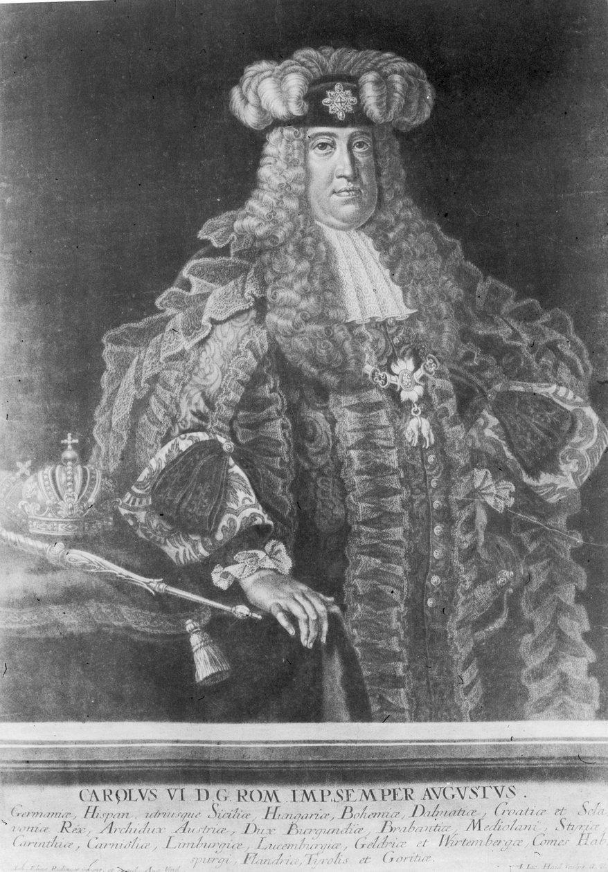 查理六世（1685-1740），神圣罗马帝国皇帝 作者 Johann Elias Ridinger或Riedinger