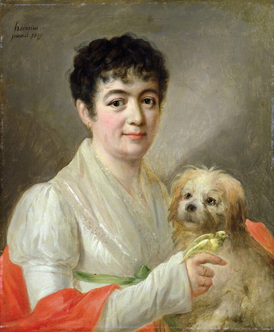 一名陌生女子的肖像，1809年 作者 约翰·恩斯特·海因西斯（Johann Ernst Heinsius）