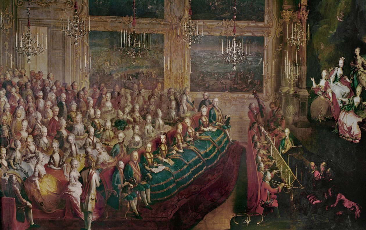克里斯托夫-威利巴尔德-格鲁克的 Il Parnasso Confuso 歌剧...（布面油画） 作者 约翰·弗朗茨·格莱佩尔