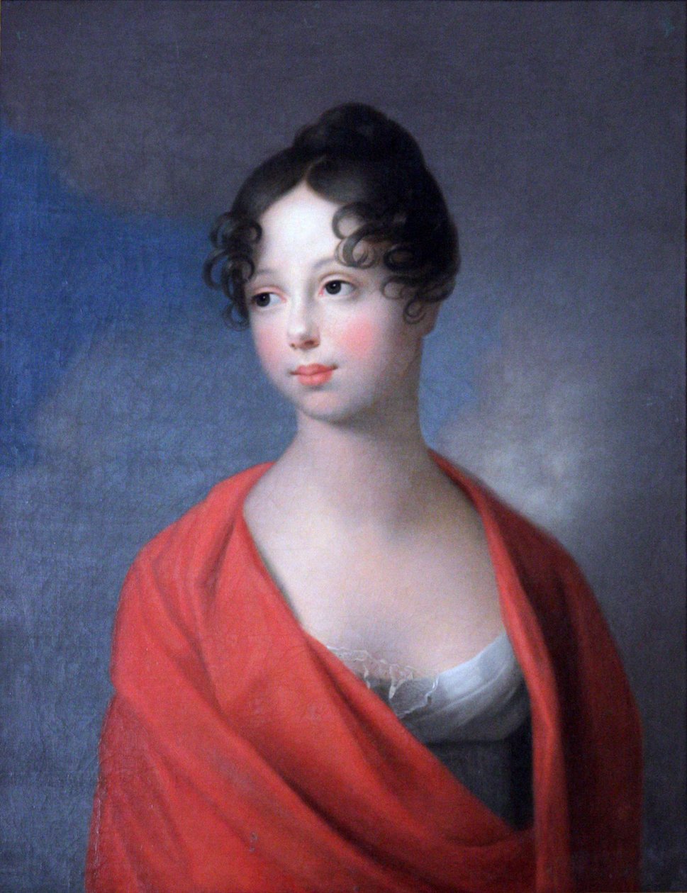 俄罗斯大公爵夫人凯瑟琳·帕夫洛夫娜1788-1819，十九世纪初。 作者 约翰·弗里德里希·奥古斯特·蒂施贝因