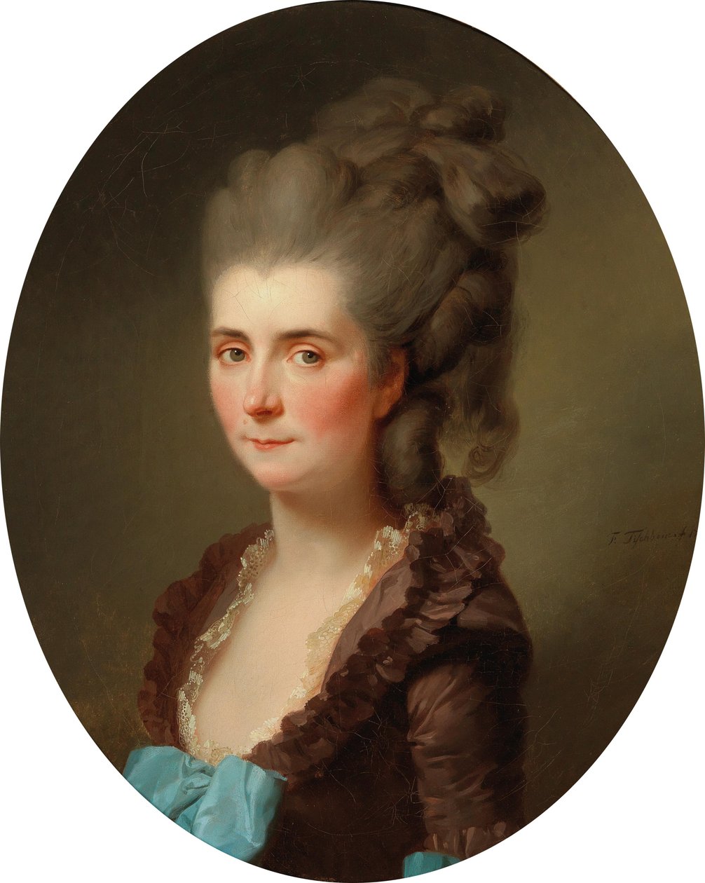 尚布雷侯爵夫人的肖像，她是维尼耶-德-乔因库尔，1776年。 作者 约翰·弗里德里希·奥古斯特·蒂施贝因