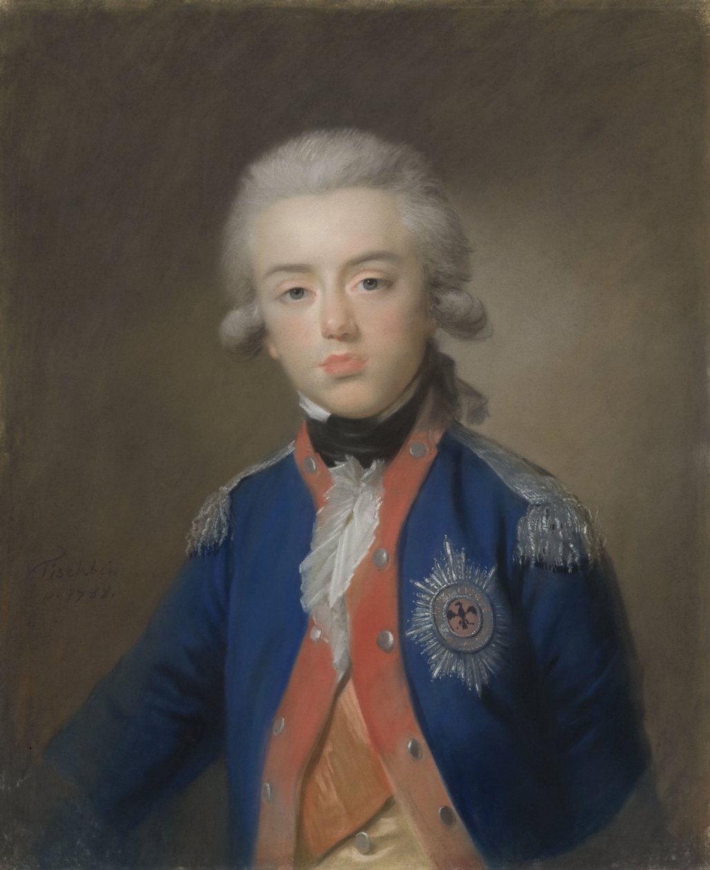 威廉-乔治-弗雷德里克（Frederick，1774-99 年），奥兰治-拿骚王子。威廉五世亲王之子 作者 约翰·弗里德里希·奥古斯特·蒂施贝因