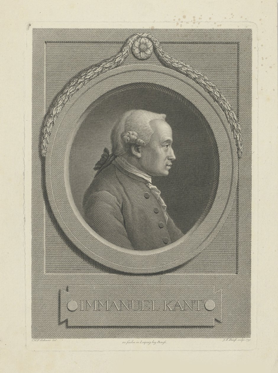 伊曼纽尔·康德（Emmanuel Kant）肖像1724-1804，1791年。 作者 约翰·弗里德里希·鲍斯