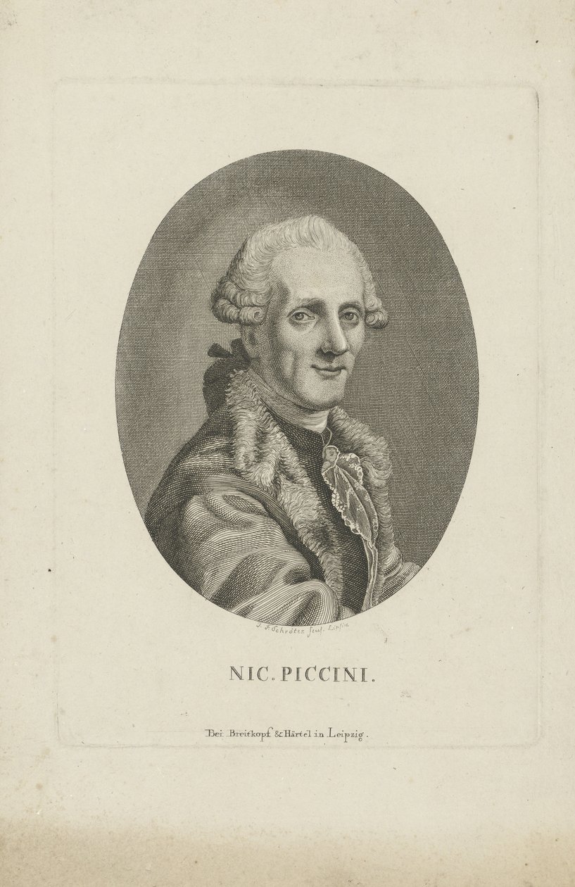 作曲家NiccolòPiccinni的肖像1728-1800，c。 1790。 作者 约翰·弗里德里希·施罗特