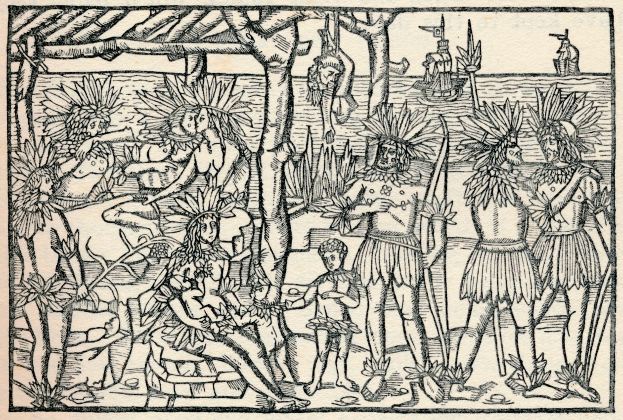 新世界人民的首次代表，1505年，1912年 作者 约翰·弗罗绍尔