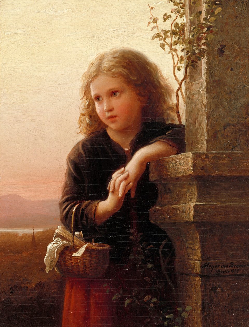 农民女孩，1875年 作者 来自不来梅的约翰·乔治·迈耶（Johann Georg Meyer）