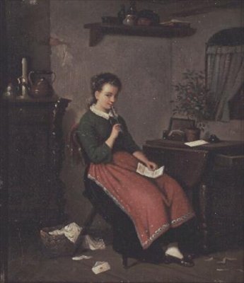 写情书的女孩 作者 来自不来梅的约翰·乔治·迈耶（Johann Georg Meyer）