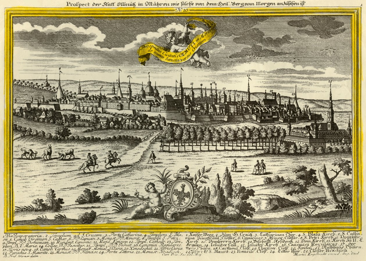 Olomouc，c1740。 作者 约翰·乔治·林林