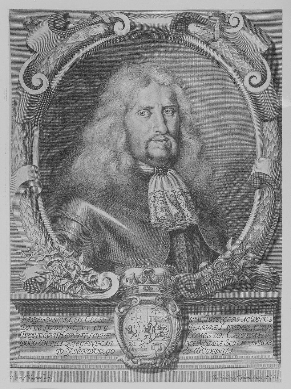 Ludwig VI，Hesse-Darmstadt的Landgrave，由Bartholomaus Kilian II雕刻，1678年 作者 约翰·乔治·瓦格纳