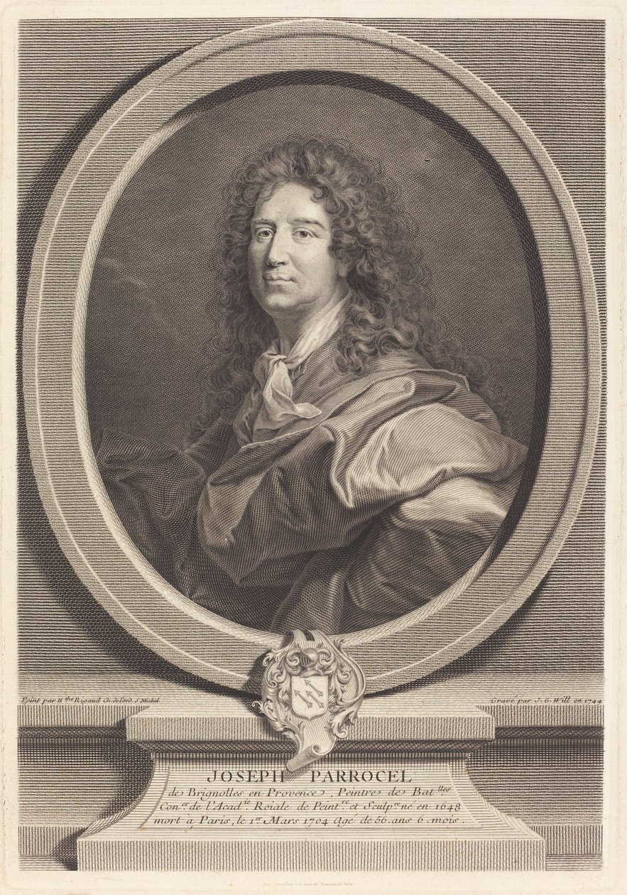 Joseph Parrocel 作者 约翰·乔治·威尔 (Johann Georg Wille) 在 Hyacinthe Rigaud 之后
