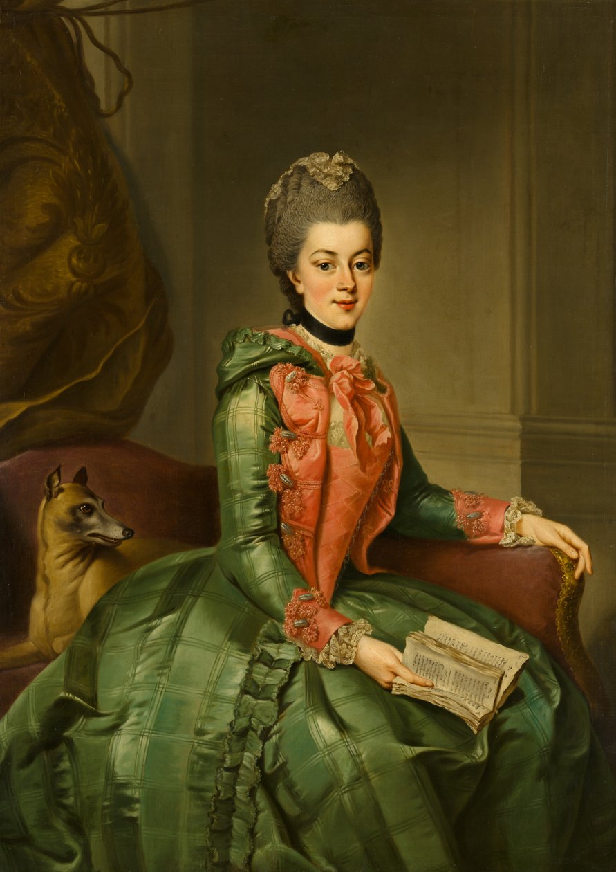 Frederika Sophia Wilhelmina公主的肖像（1751-1820，c.1768-1769 作者 约翰·乔治·齐塞尼斯（Johann Georg Ziesenis）