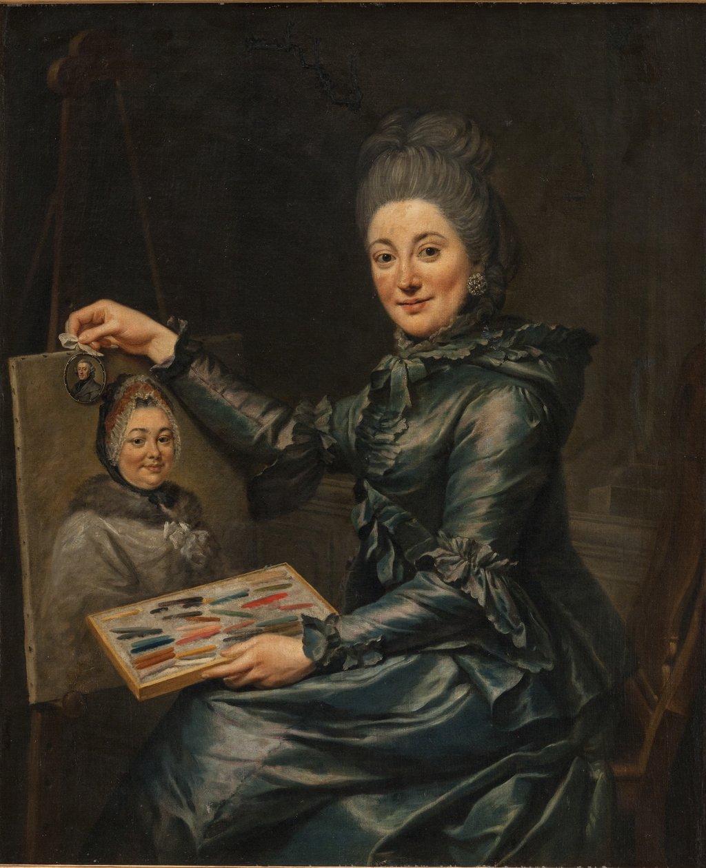 艺术家女儿伊丽莎白的肖像，已婚兰佩 作者 约翰·乔治·齐塞尼斯（Johann Georg Ziesenis）
