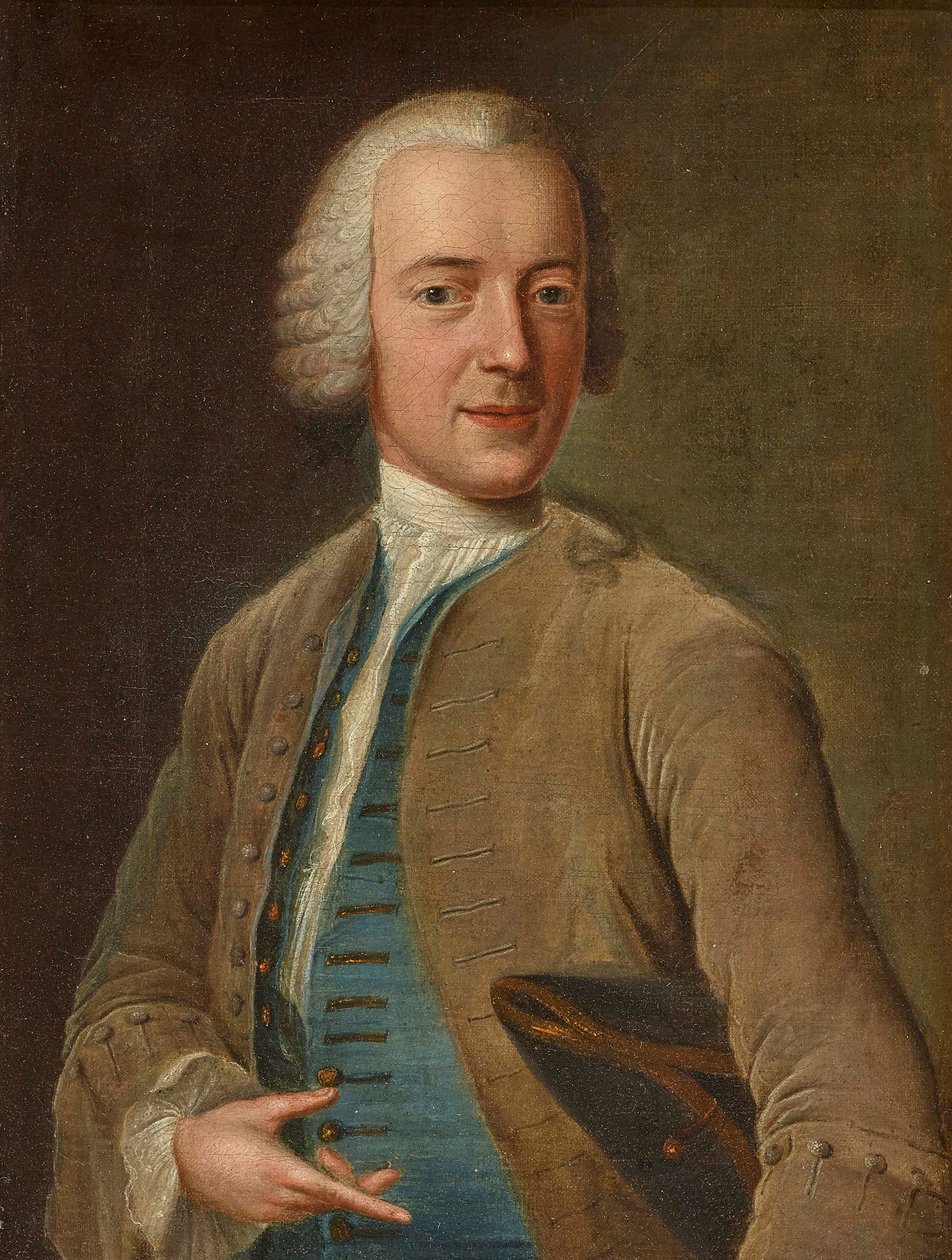 自画像，约1744年。 作者 小约翰·乔治·齐塞尼斯