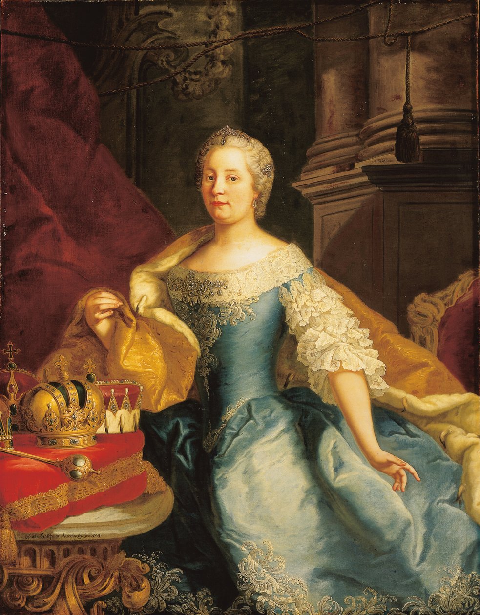 玛丽亚·特蕾莎女皇肖像，1749年 作者 约翰·戈特弗里德·奥尔巴赫