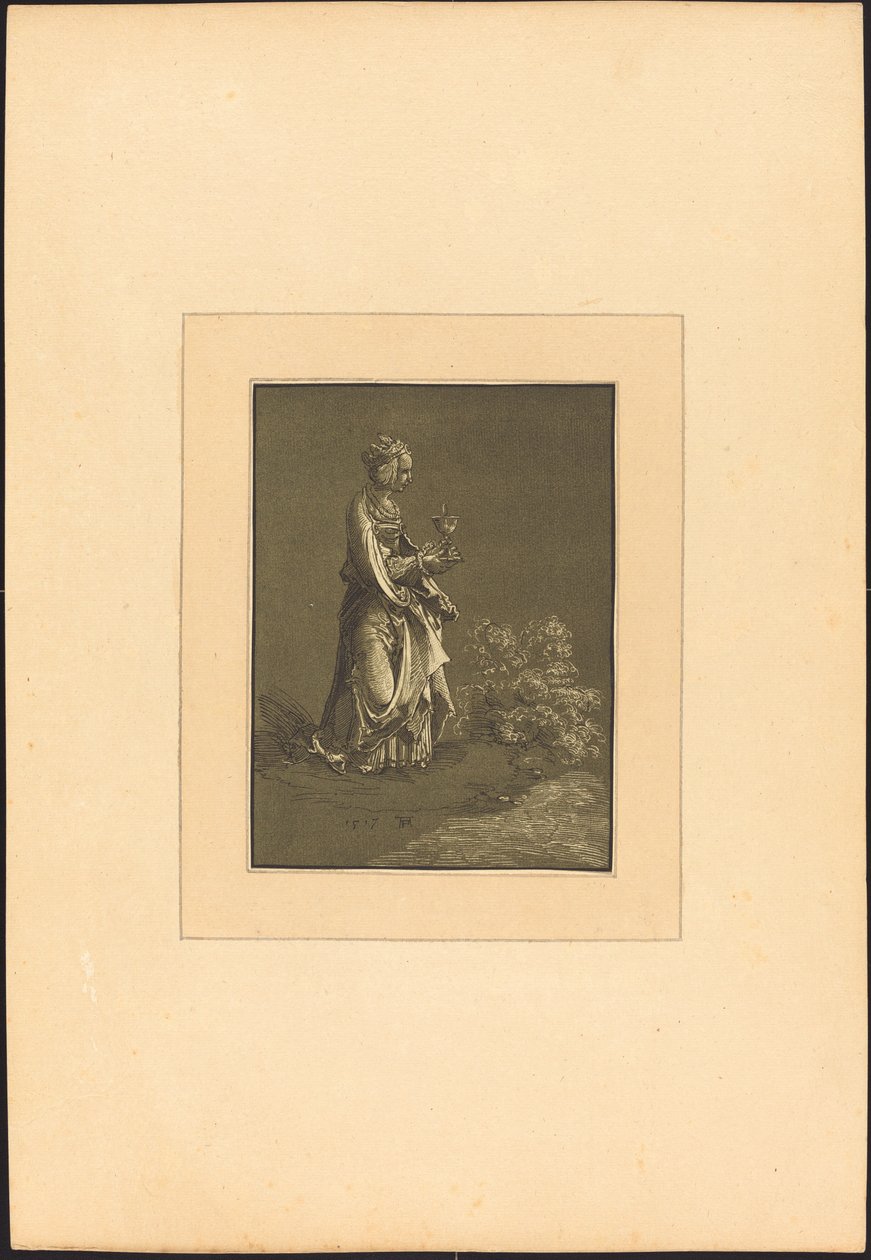 圣巴巴拉 作者 Johann Gottlieb Prestel 在 Albrecht Altdorfer 之后
