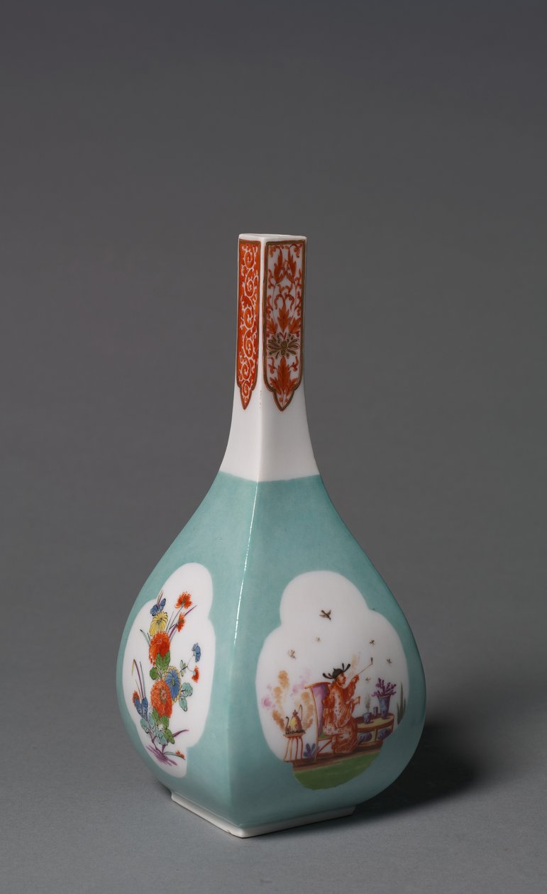 Saki瓶，制造商，德国迈森瓷器厂，约1730年 作者 约翰·格雷戈尔·赫罗德（Johann Gregor Herold）