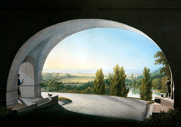 Wilhelmshöhe, Kassel, 德国（纸上水粉画） 作者 约翰·海因里希二世·布鲁勒