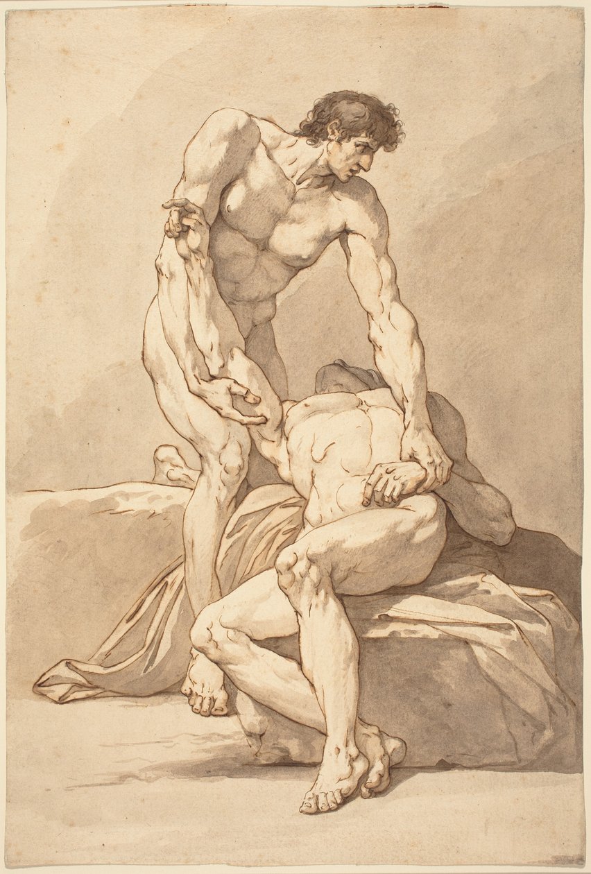 两个裸体男人 作者 约翰·海因里希·利普斯（Johann Heinrich Lips）
