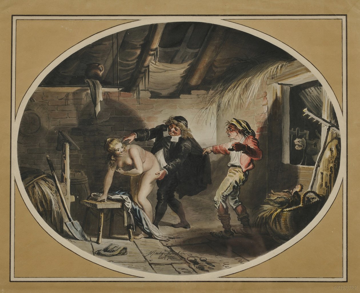 尚·德·拉·芳丹（Jean de La Fontaine）的诗作之后，皮埃尔（La Jument ducompère）皮埃尔（La Jument ducompèrePierre），1800年 作者 约翰·海因里希·拉姆伯格