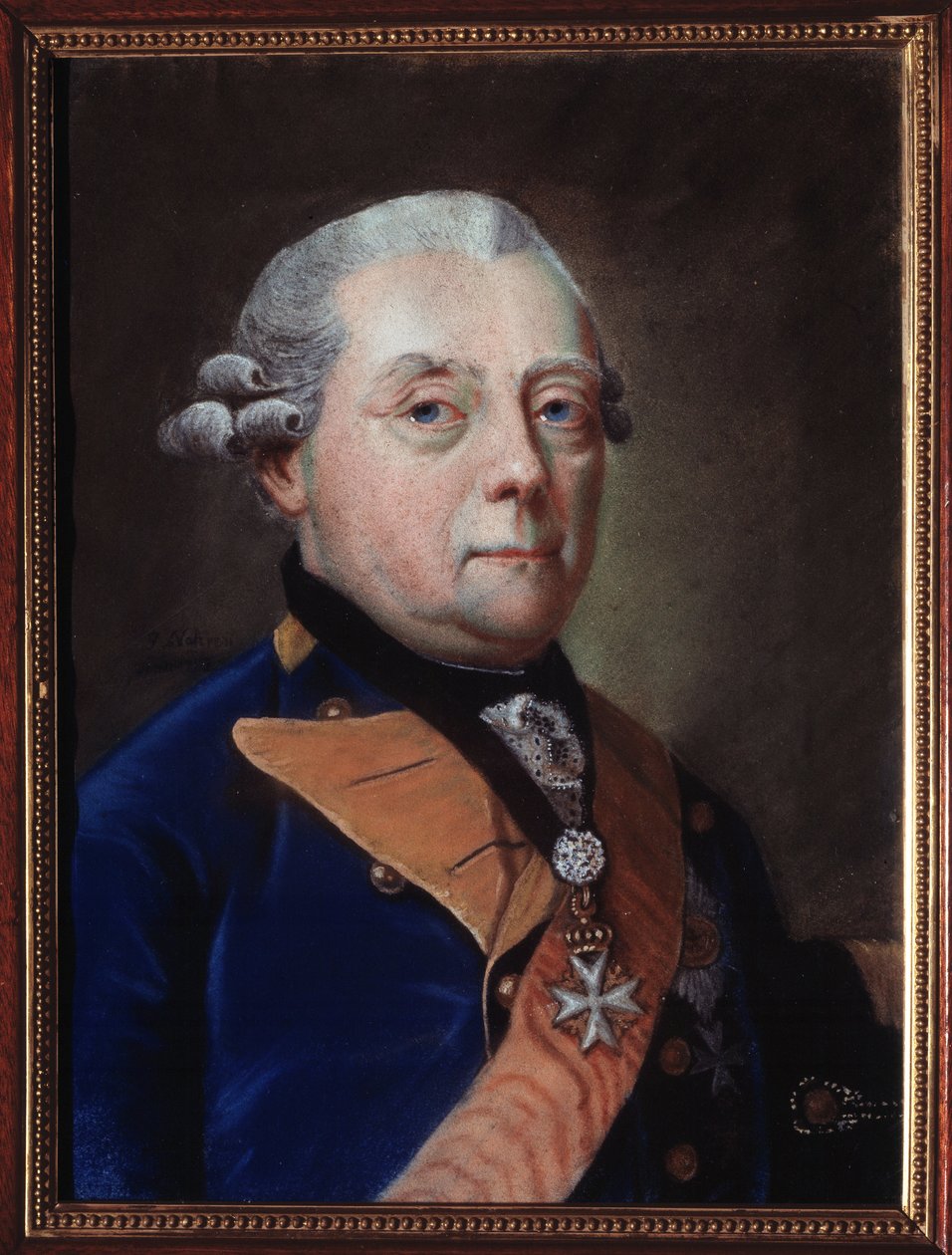 Frederic Henri Louis (Heinrich Friedrich Ludwig) dit Henri de Prusse 1726- 1802), comte de la marche de Brandebourg Schwedt 的肖像。(亨利-弗雷德里克，普鲁士亲王，勃兰登堡-施韦特侯爵肖像）。约翰-海因里希-施密特的画作 作者 约翰·海因里希·施密特（Johann Heinrich Schmidt）