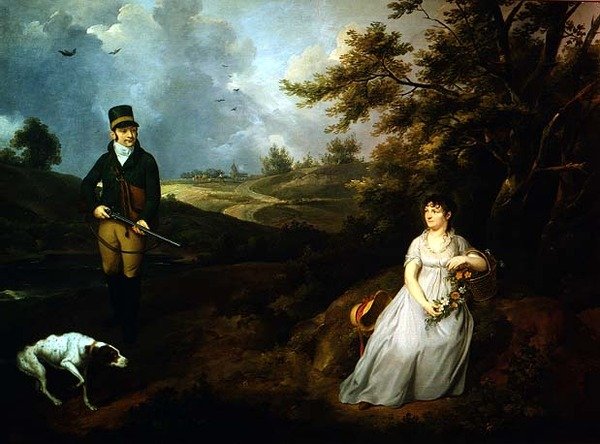 绅士和淑女的画像 作者 约翰·海因里希·施罗德（Johann Heinrich Schroder）