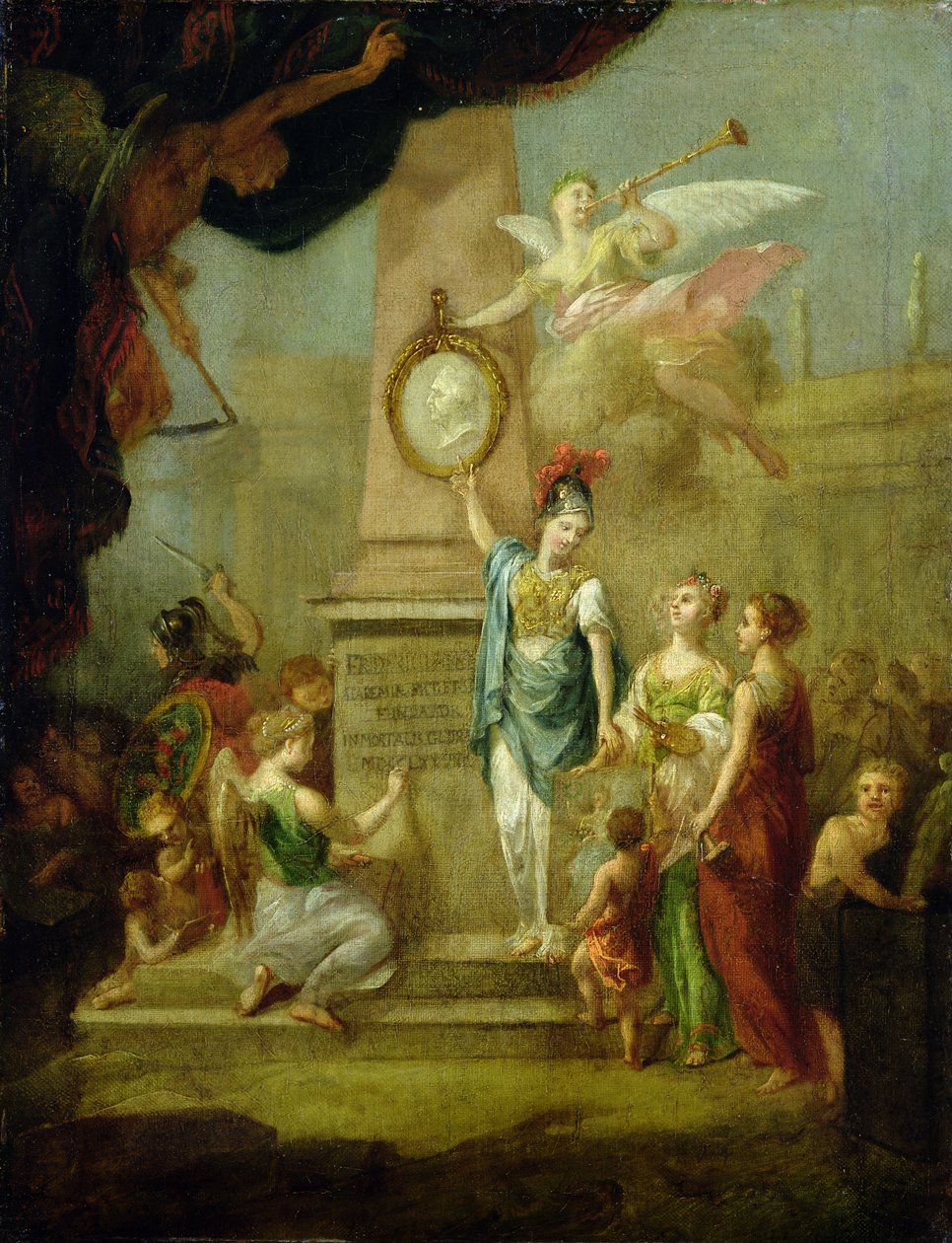 Allegory代表卡塞尔艺术学院的基础，c.1778 作者 约翰·海因里希·蒂施贝恩（Johann Heinrich Tischbein）