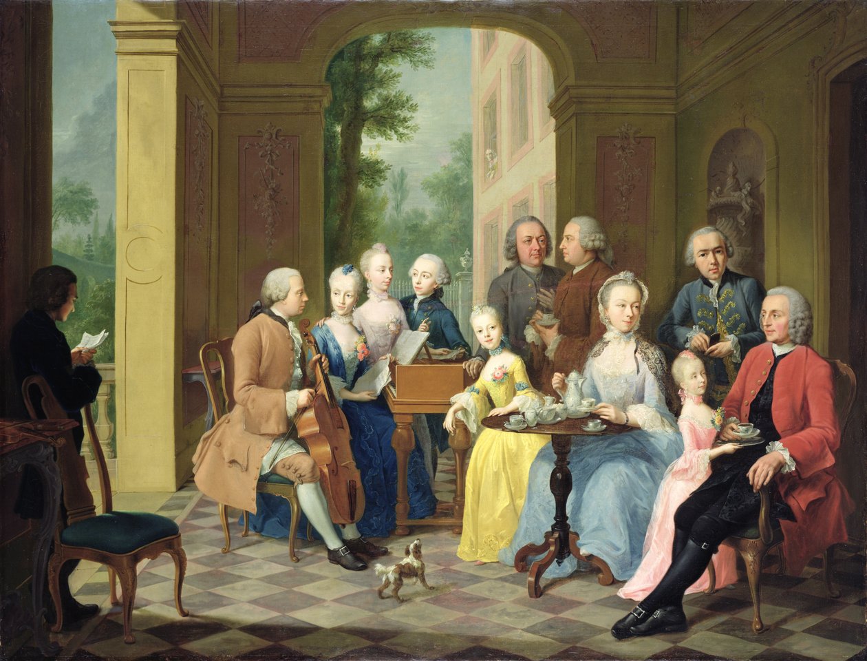 蒂默曼家族的肖像，1758年 作者 约翰·海因里希·蒂施贝恩（Johann Heinrich Tischbein）