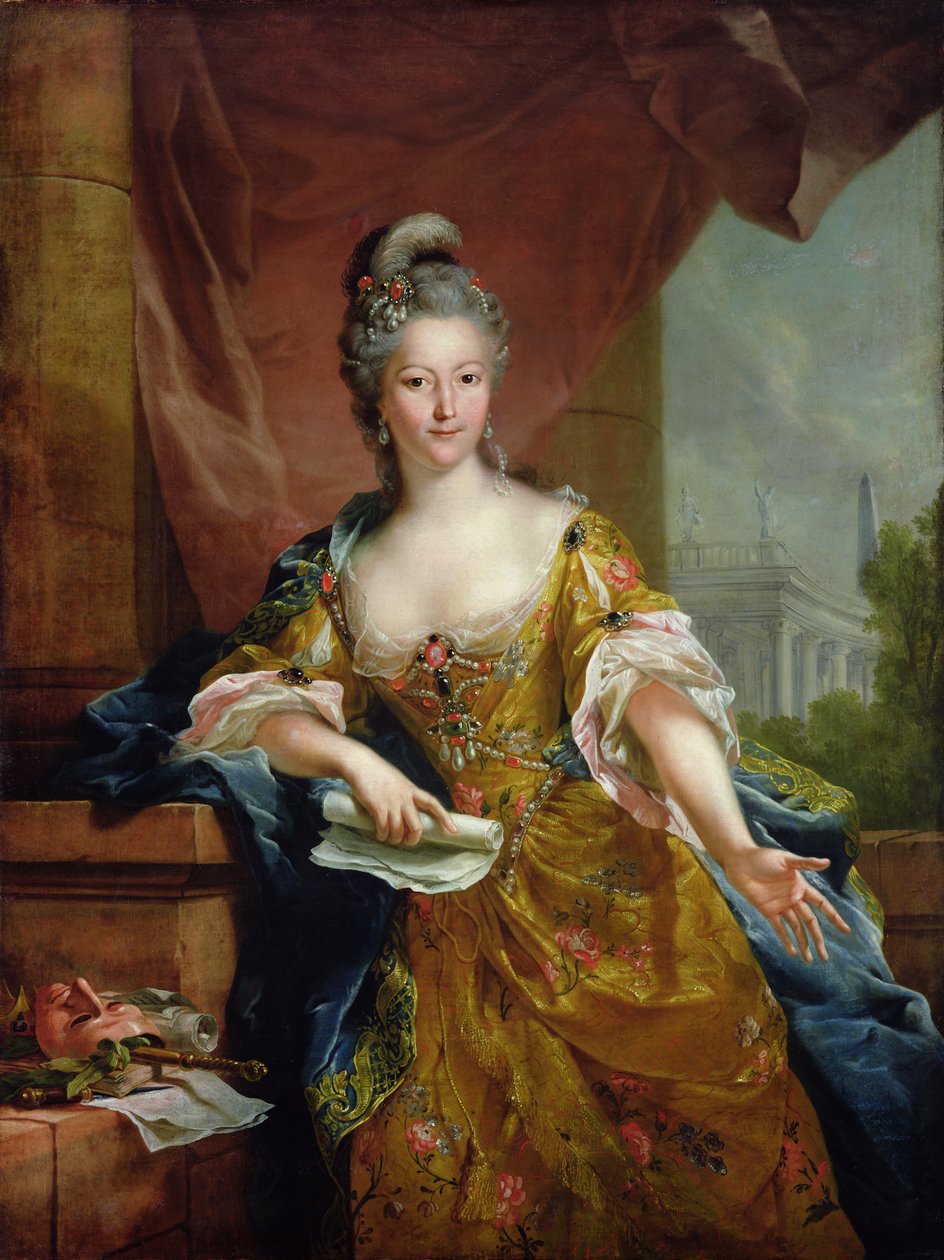 女演员Mademoiselle Evrard，1770-80 作者 约翰·海因里希·蒂施贝恩（Johann Heinrich Tischbein）