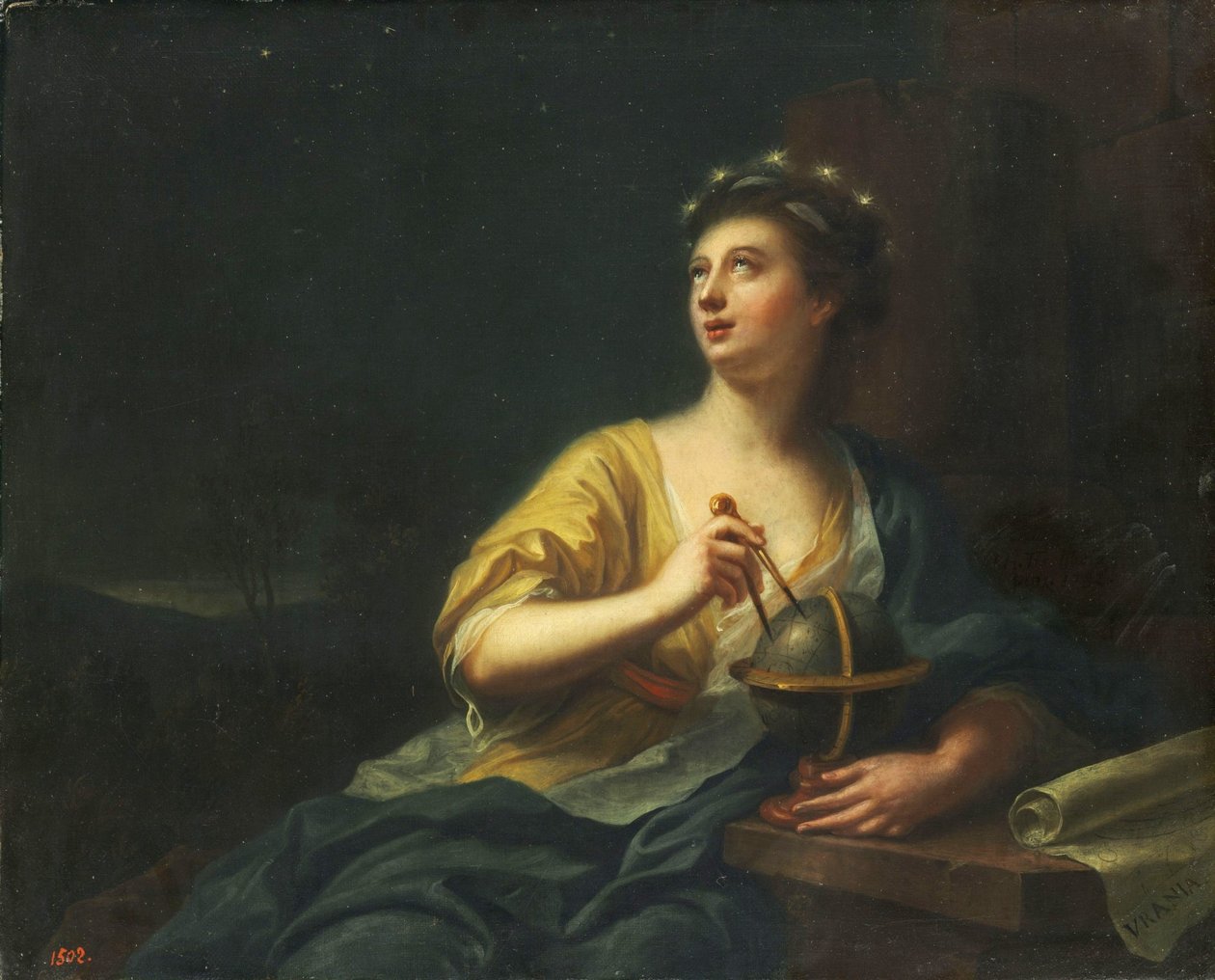 九大缪斯女神 - 乌拉尼娅（天文学） 作者 约翰·海因里希·蒂施贝恩（Johann Heinrich Tischbein）