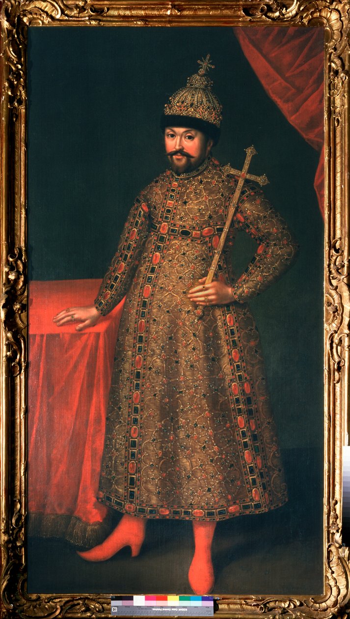 Portrait du tsar de Russie Michel I Fiodorovitch Romanov (1596-1645) (Portrait of the Tsar Mikhail I Fyodorovich of Russia) - Peinture de Johan Heinrich Wedekind (1674-1736), huile sur toile 作者 约翰·海因里希·韦德金