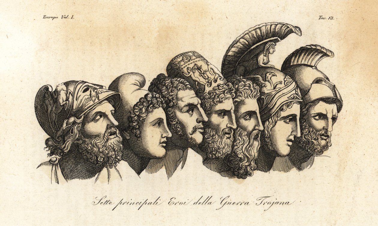 Busts of seven principal heroes of the Trojan War 作者 约翰·海因里希·威廉（后）蒂施贝恩
