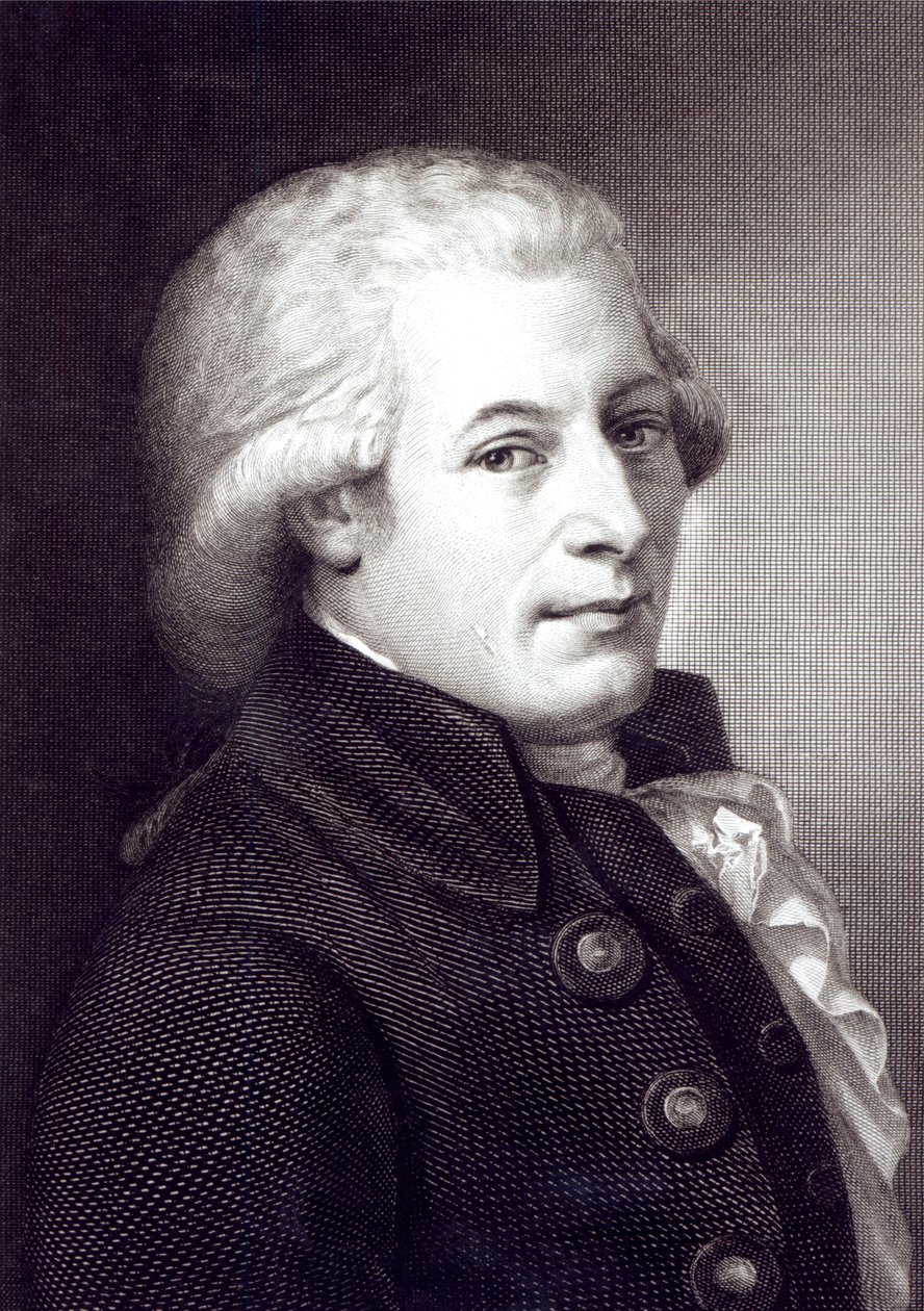 Wolfgang Amadeus Mozart（1756-91）奥地利作曲家的肖像，由Lazarus Gottlieb Sichling（1812-63）雕刻 作者 约翰·海因里希·威廉·蒂施贝因