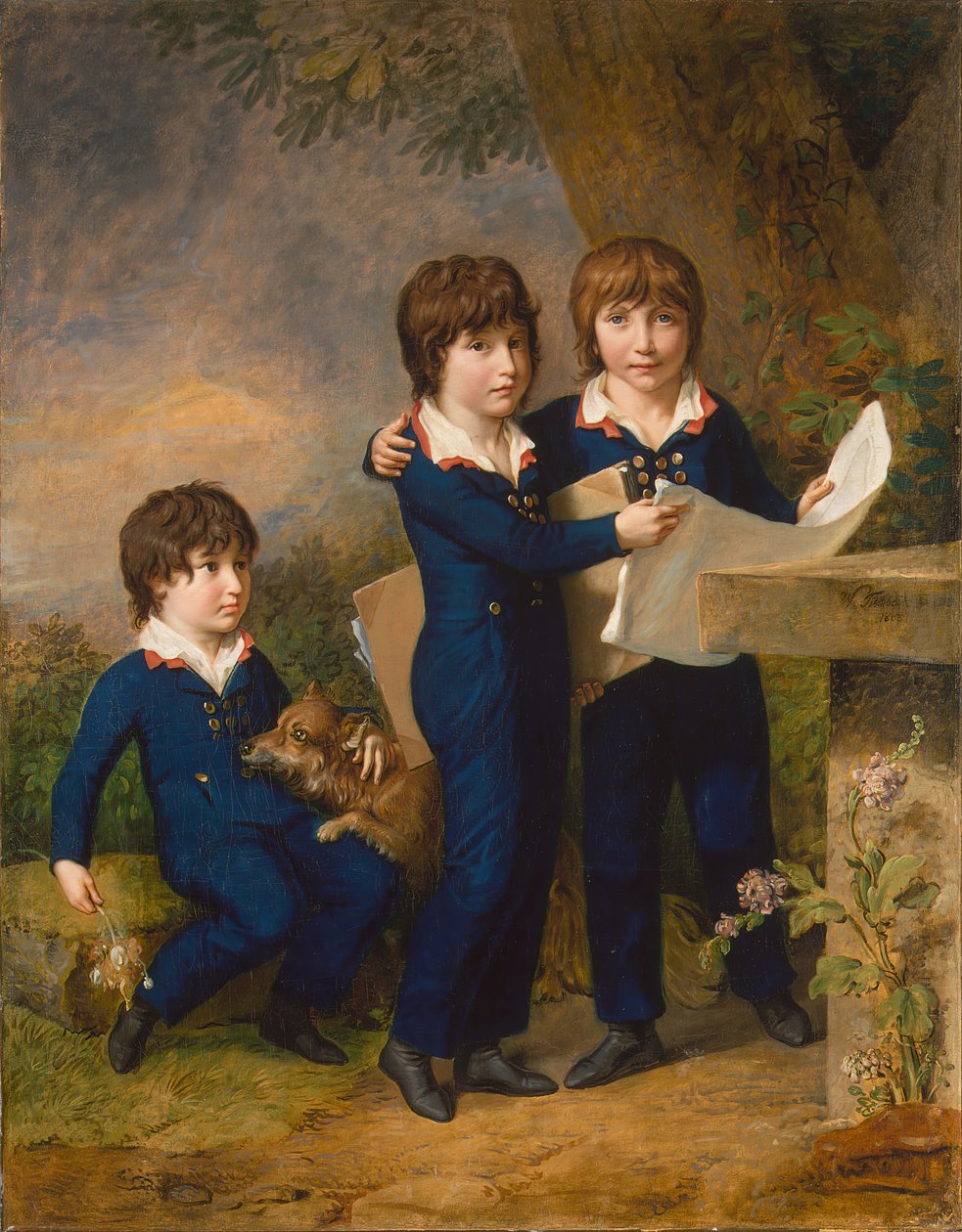 马丁·安东·赫克彻（Martin Anton Heckscher）的孩子：约翰·古斯塔夫·威廉·莫里茨（Johann Gustav Wilhelm Moritz 1797-1865 ...，1805）。 作者 约翰·海因里希·威廉·蒂施贝因