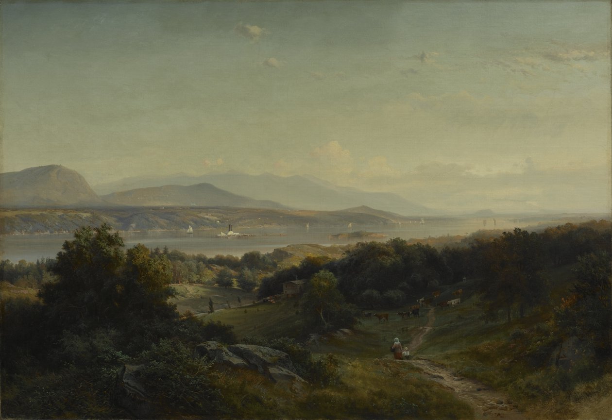 景观，海德公园，纽约，1859年 作者 约翰·赫尔曼·卡尔米恩克