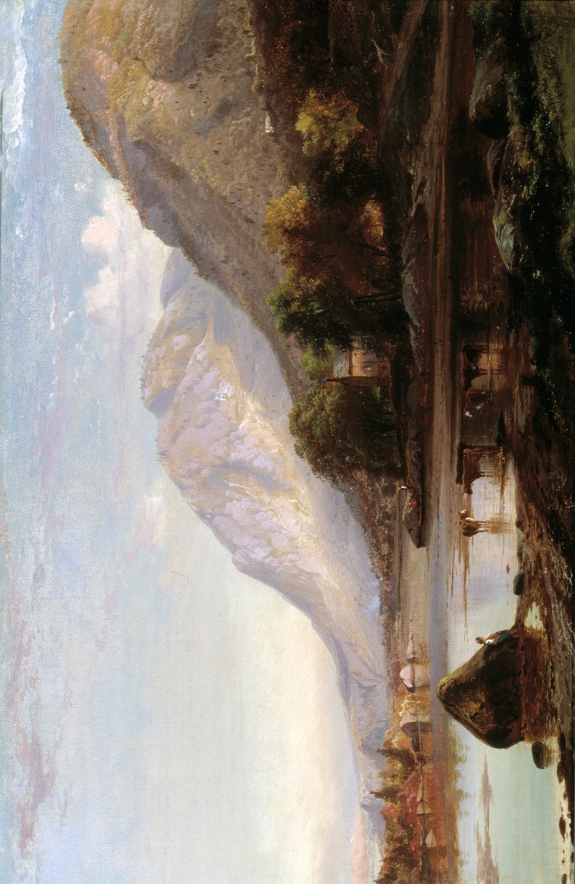 哈德逊河在冷泉，1861年。 作者 约翰·赫尔曼·卡米恩克
