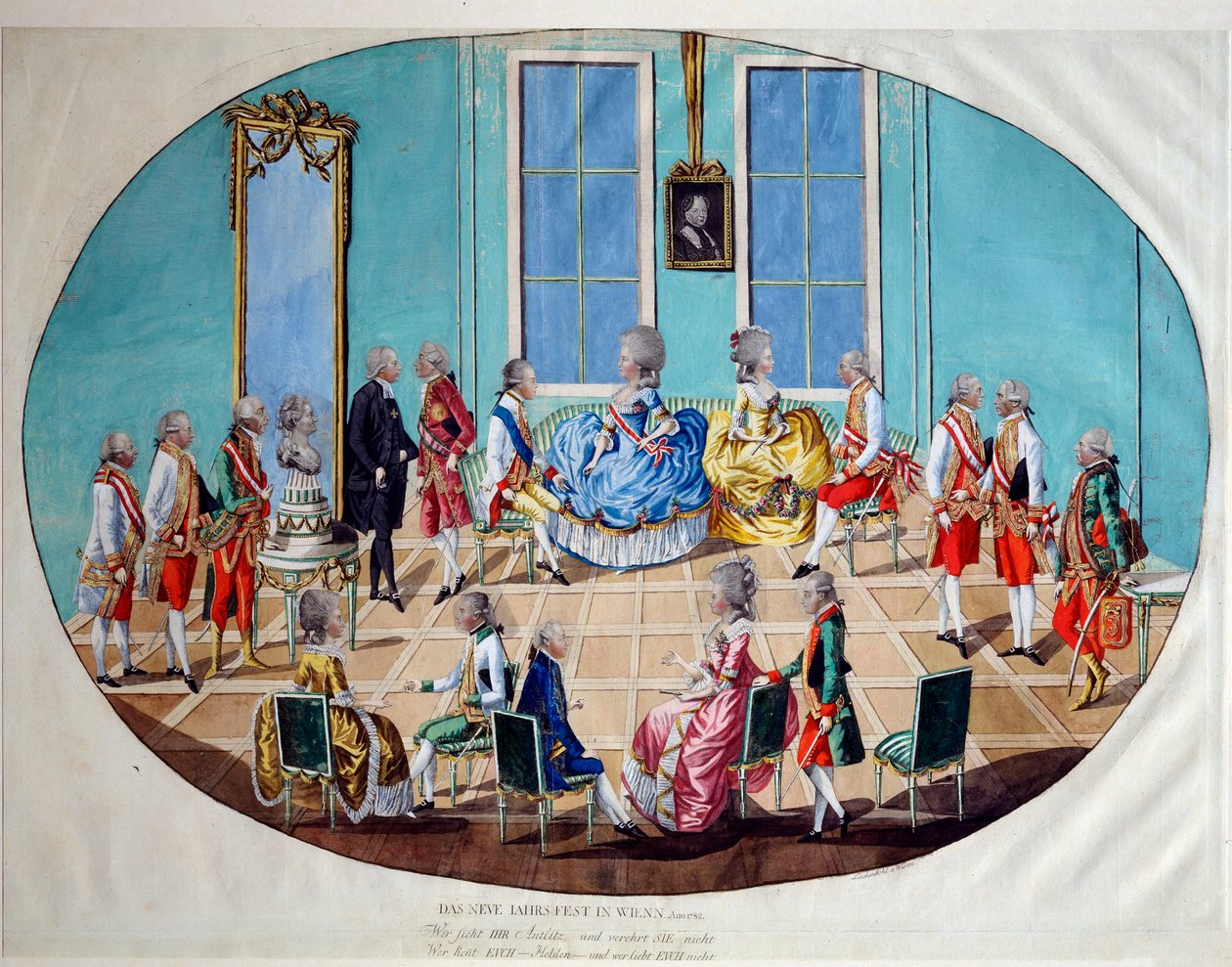 1783年在维也纳举行的新年庆祝活动，1783年。 作者 约翰·希罗尼缪斯·罗申科（Johann HieronymusLöschenkohl）